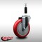 Service Caster 5'' SS Red Poly Wheel Swivel 7/8'' Expanding Stem Caster SCC-SSEX20S514-PPUB-RED-78 - alternate 2